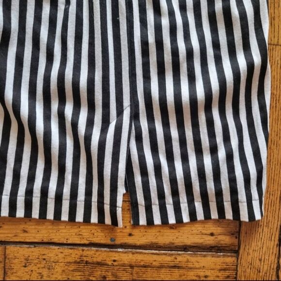 J.B. Wright Ltd. Petites Vintage Vertical Stripe Quarter Zip Midi Dress Size 7/8 - Picture 8 of 10